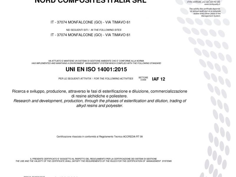ISO 140001 :2015
